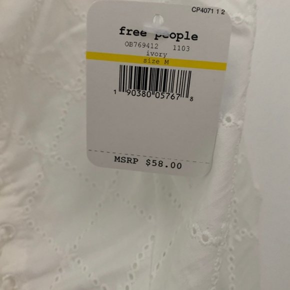 Free People | Make Me Up Ivory Lace-Up Bodysuit - Picture 7 of 7